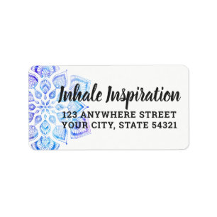 Aquarel Mandala Metafysisch Spiritueel Adres Etiket
