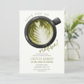 Aquarel Matcha thema vrijgezellenfeest Kaart (Staand voorkant)