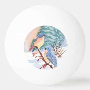 Aquarel mezen pingpongballen