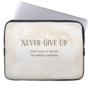 Aquarel Motivatie Quote Laptop Sleeve