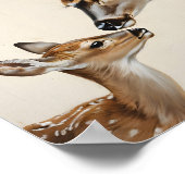 Aquarel Natuur Moederhert en Jong Kunst Poster (Hoek)