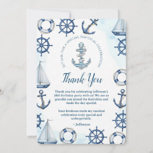 Aquarel Nautilus Anker Verjaardag Bedankkaart