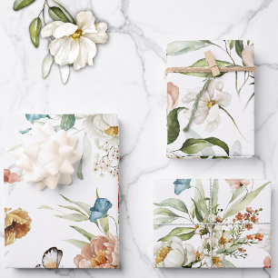 Aquarel Nederlandse Stilleven Bloemkunst Wilde Blo Inpakpapier Vel
