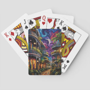 AQUAREL NEW ORLEANS MADRI GRAS-TAFREELEN POKERKAARTEN