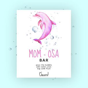 Aquarel oceandolfijn - momosa bar poster