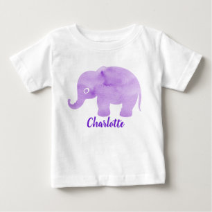 Aquarel Olifant Stip Print Aanpasbaar