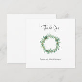 Aquarel Olijf Krans Bedankkaart (Voorkant / Achterkant)