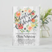 Aquarel Oranje & Gele Krans Adoptie Kaart (Staand voorkant)