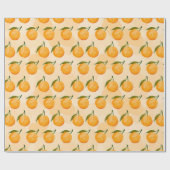 Aquarel Oranje Patroon Cadeaupapier (Vlak)