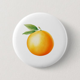 Aquarel Oranje Ronde Button 5,7 Cm