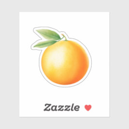 Aquarel Oranje Sticker