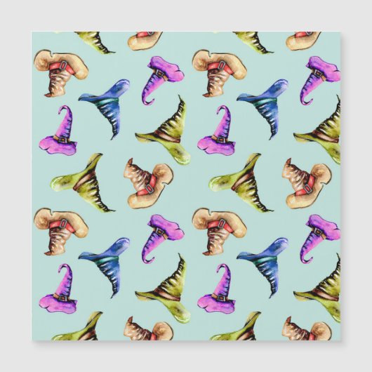 Aquarel oude hoeden: blauwe achtergrond. (Voorkant)