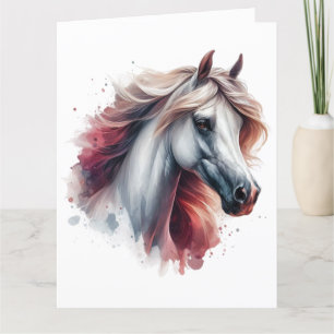 Aquarel Paard Kaart