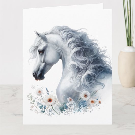 Aquarel Paard Kaart (Voorkant)