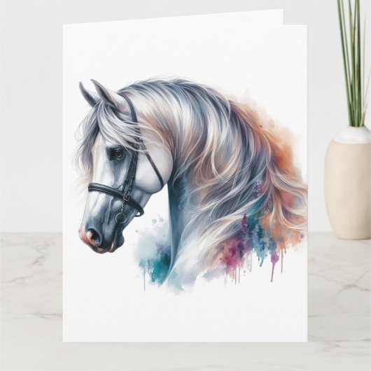 Aquarel Paard Kaart (Voorkant)