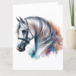 Aquarel Paard Kaart
