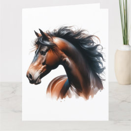 Aquarel Paard Kaart
