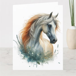Aquarel Paard Kaart