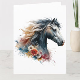Aquarel Paard Kaart