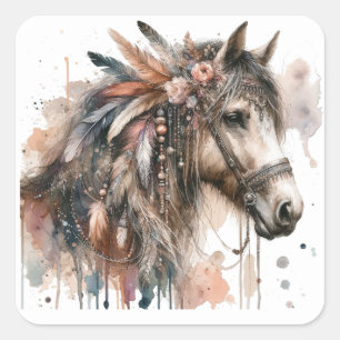 Aquarel Paard Stickers