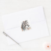 Aquarel Paard Stickers (Envelop)