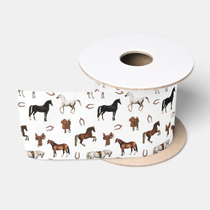 Aquarel Paarden Hoefijzers Paardenzadels Lint