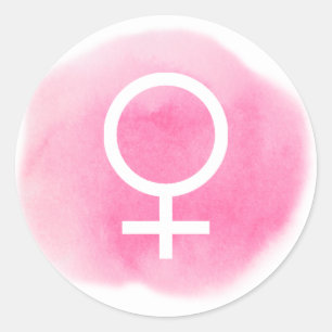 Aquarel Pastel Venus Symbool Stickers