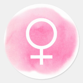 Aquarel Pastel Venus Symbool Stickers
