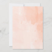 Aquarel Perzik Blozende Roze Bloemrijke Lente Brui Kaart (Achterkant)