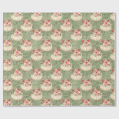 Aquarel Pompoen Groen Goud Glitter Cadeaupapier (Vlak)