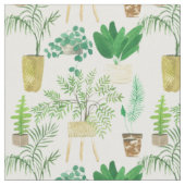 Aquarel Potplanten Stof (Close Up)