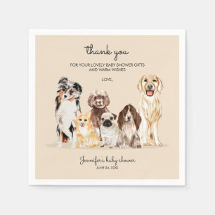 Aquarel Puppy Bedankt Servet