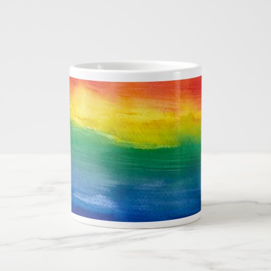 Aquarel Regenboog Grote Mok (Voorkant)