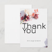Aquarel Retro Boho Bloemkaart Bedankkaart (Voorkant / Achterkant)