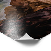 Aquarel Rocky Mountains schilderij Foto Afdruk (Hoek)