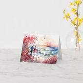 Aquarel Romantisch Kaart (Gele Bloem)