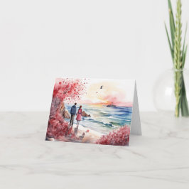 Aquarel Romantisch Kaart