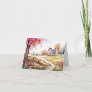 Aquarel Romantisch Kaart