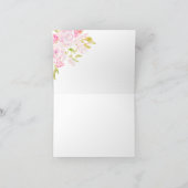 Aquarel Roos boeket Bedankt (Binnen)