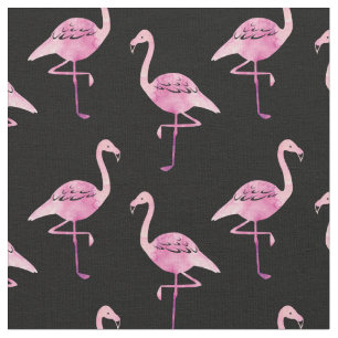 Aquarel roze flamingo silhouet patroon stof