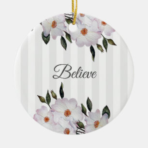 Aquarel Roze Rozen Ballerina Bloemendesign Keramisch Ornament
