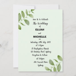 Aquarel rustiek blad kaart