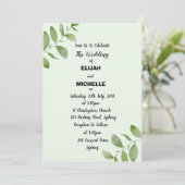 Aquarel rustiek blad kaart (Staand voorkant)