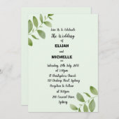 Aquarel rustiek blad kaart (Voorkant / Achterkant)