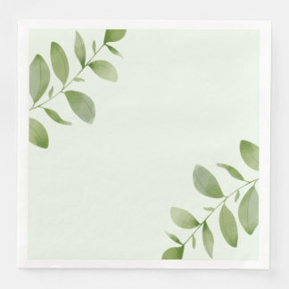 Aquarel rustiek blad papier servet