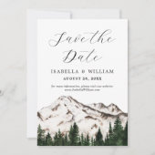 Aquarel Rustieke Bergen Bewaar de Datum Save The Date (Voorkant)