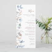 Aquarel Rustieke Boho Trouwmenu Menu (Staand voorkant)