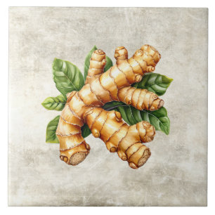 Aquarel Rustieke Gember Nep Textuur  Tegeltje
