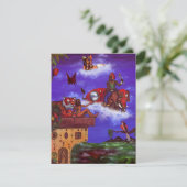 aquarel schilderij man tijger tempel 's nachts (Staand voorkant)