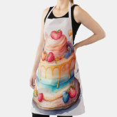 Aquarel Schilderkunst Versierde Cake Schort (Insitu)